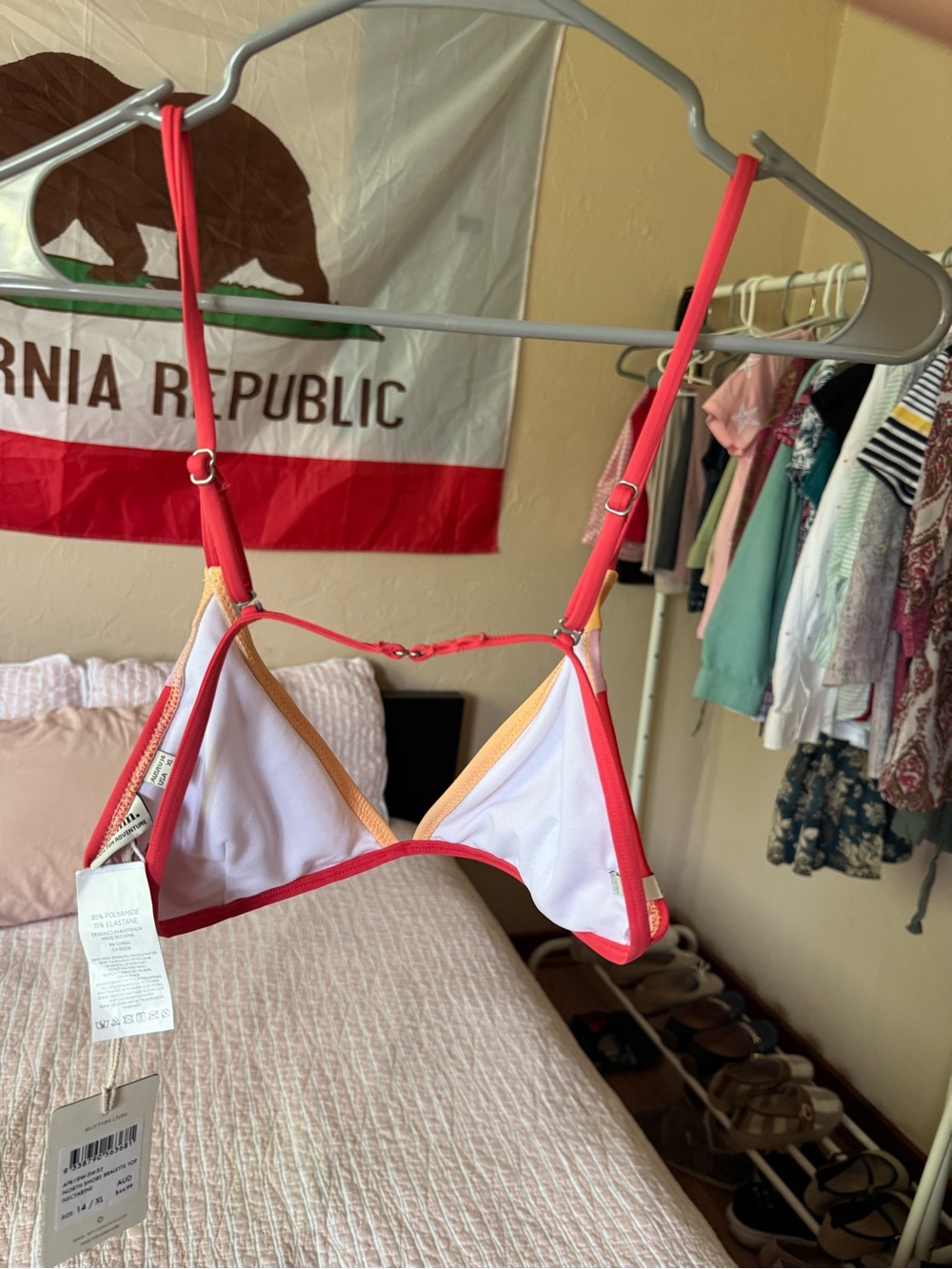 Rhythm Colorblock Triangle Bikini Top - Picture 3 of 5